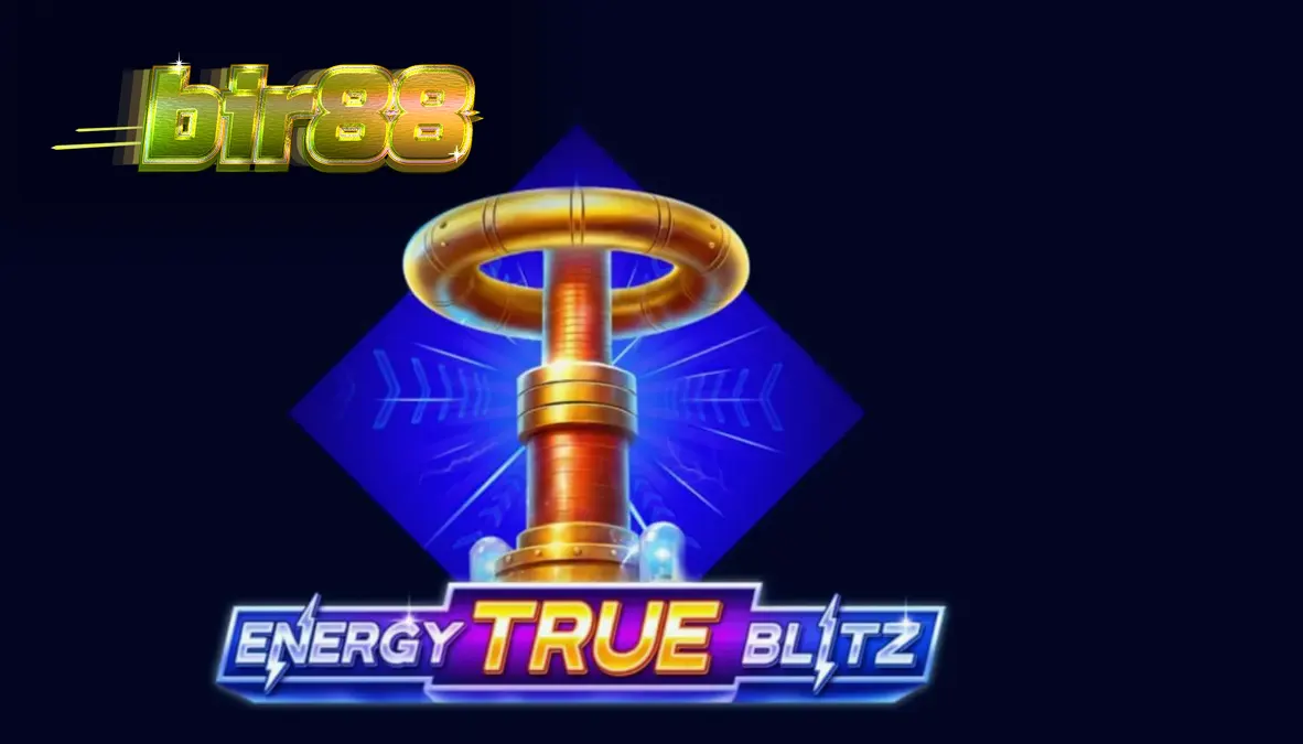 Tampilan visual neon dan elektrik dari slot Energy True Blitz