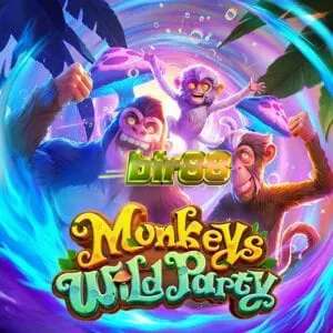 Tampilan antarmuka mobile slot Monkeys Wild Party